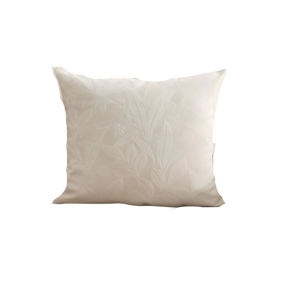 GENERICO - JUEGO DE 4 FUNDAS PELUDAS DE HOJAS 45X45 BLANCO…