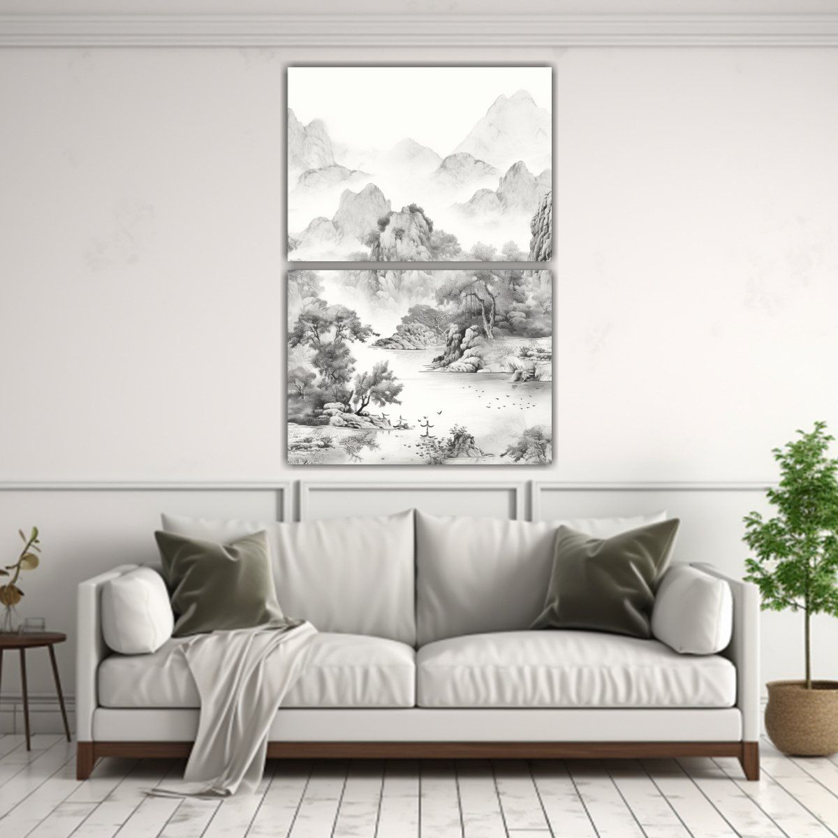 GENERICO - Pinturas Decorativas Chinas De Naturaleza En 40x60 Cm