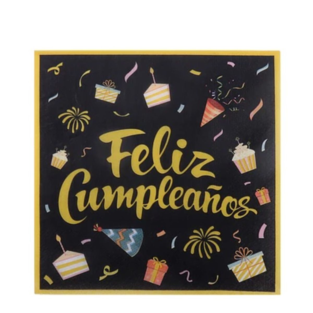 GENERICO - Servilletas De Papel Feliz Cumpleaños 33X33Cm 16Pcs