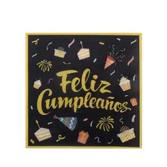 GENERICO - Servilletas De Papel Feliz Cumpleaños 33X33Cm 16Pcs