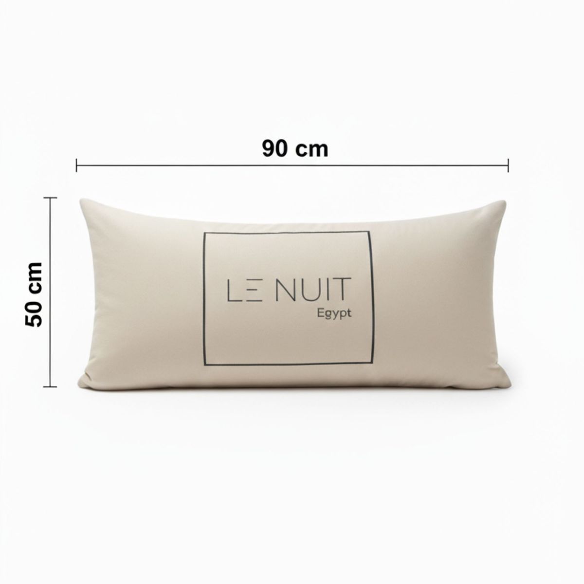 LE NUIT - Almohada 1200 Gr Microfibra Tela 300 Hilos Algodón Egipcio 50x90 cm Blanco.