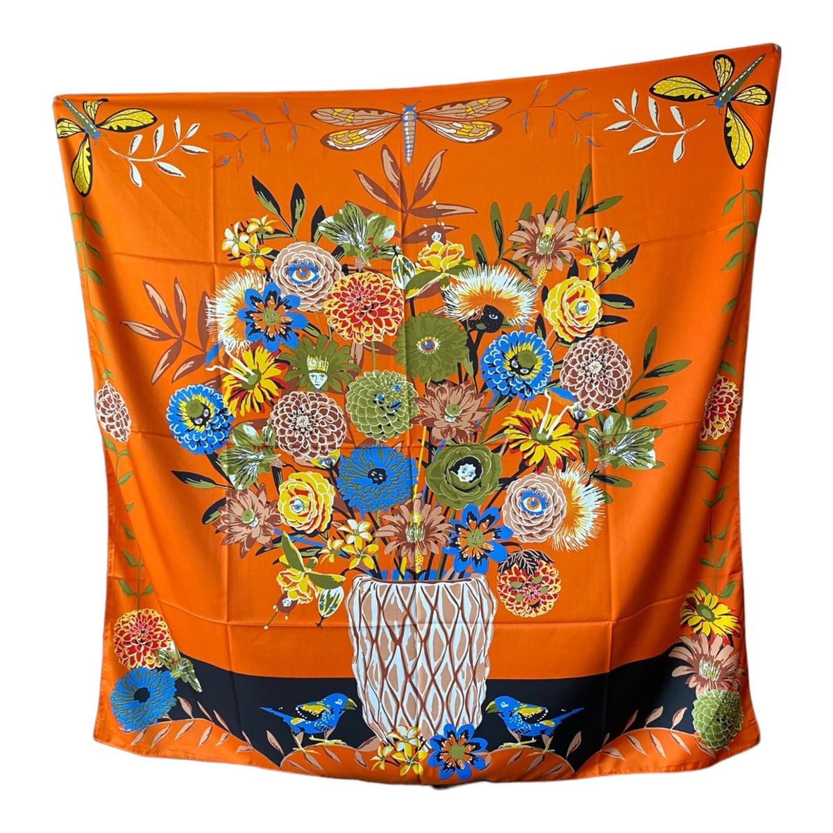 MAXO - Pañuelo de Seda de Sarga Mujer 130X130 ALESSA