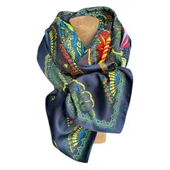 MAXO - Pañuelo de Seda de Sarga Mujer 130X130 MONICA