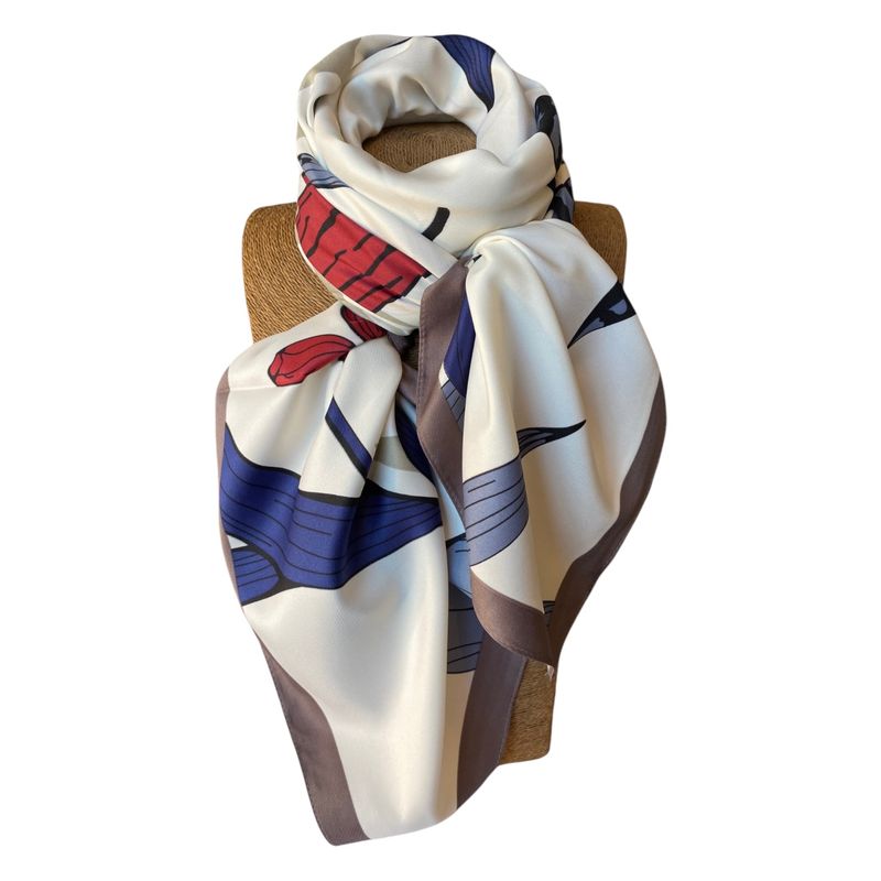 MAXO - Pañuelo de Seda de Sarga Mujer 130X130 RENATA