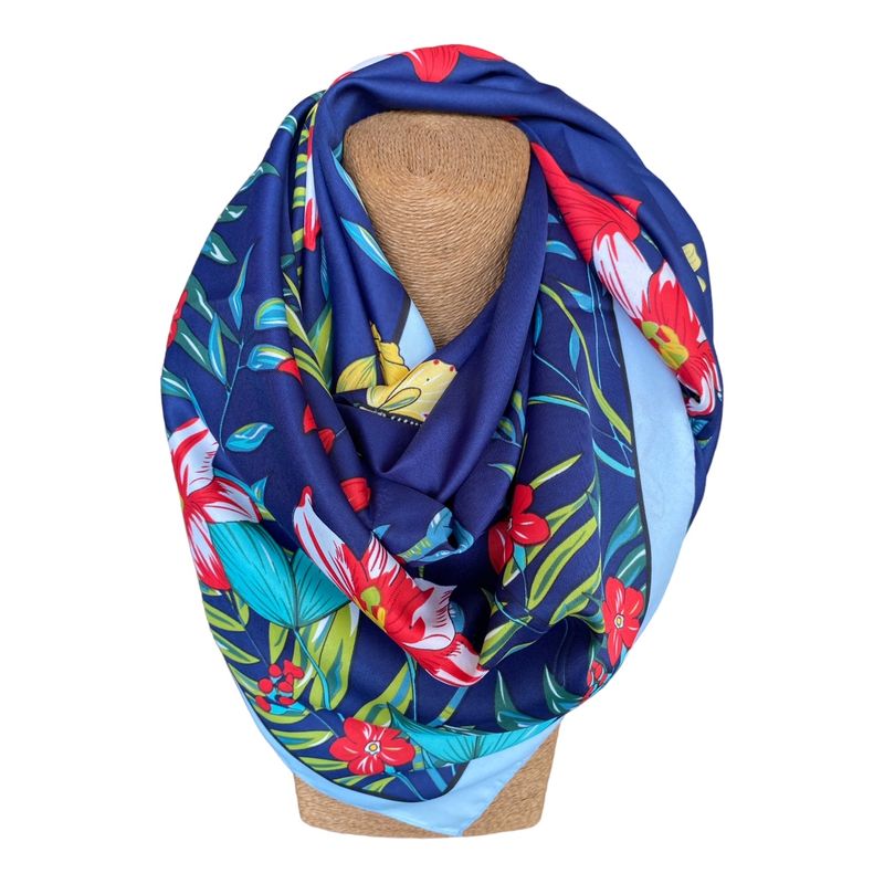 MAXO - Pañuelo de Seda de Sarga Mujer 130X130 SANDRA