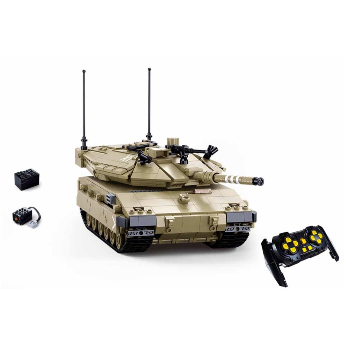 SLUBAN - Tanque Armable IDF Merkava a Control Remoto compatible Lego