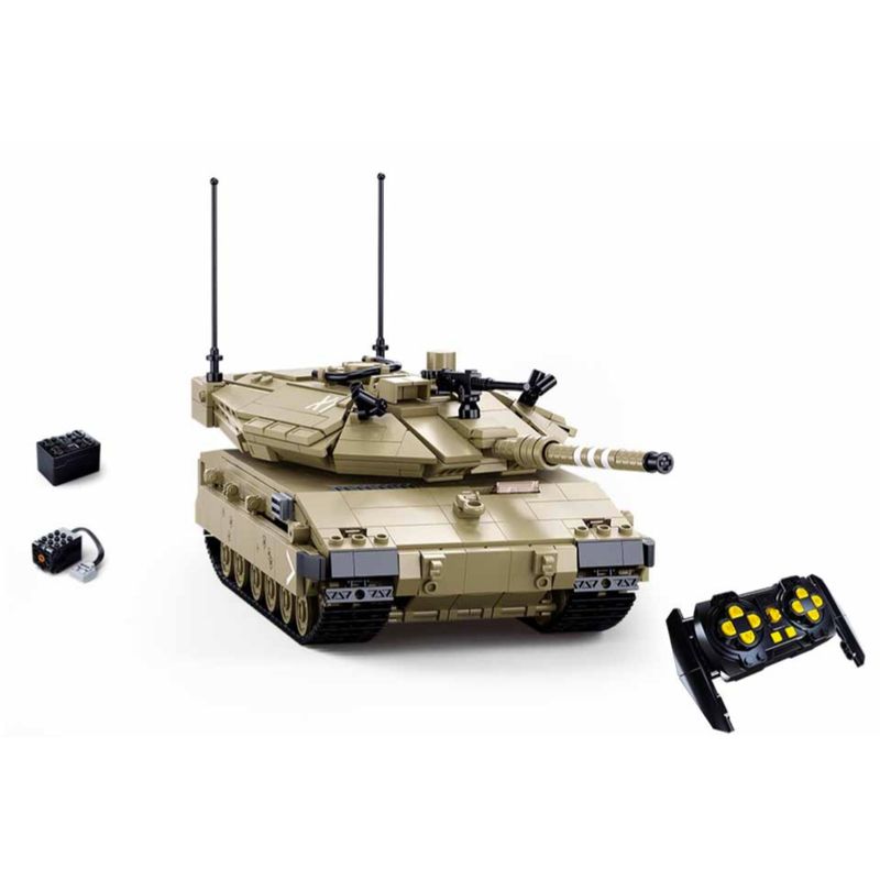 SLUBAN - Tanque Armable IDF Merkava a Control Remoto compatible Lego