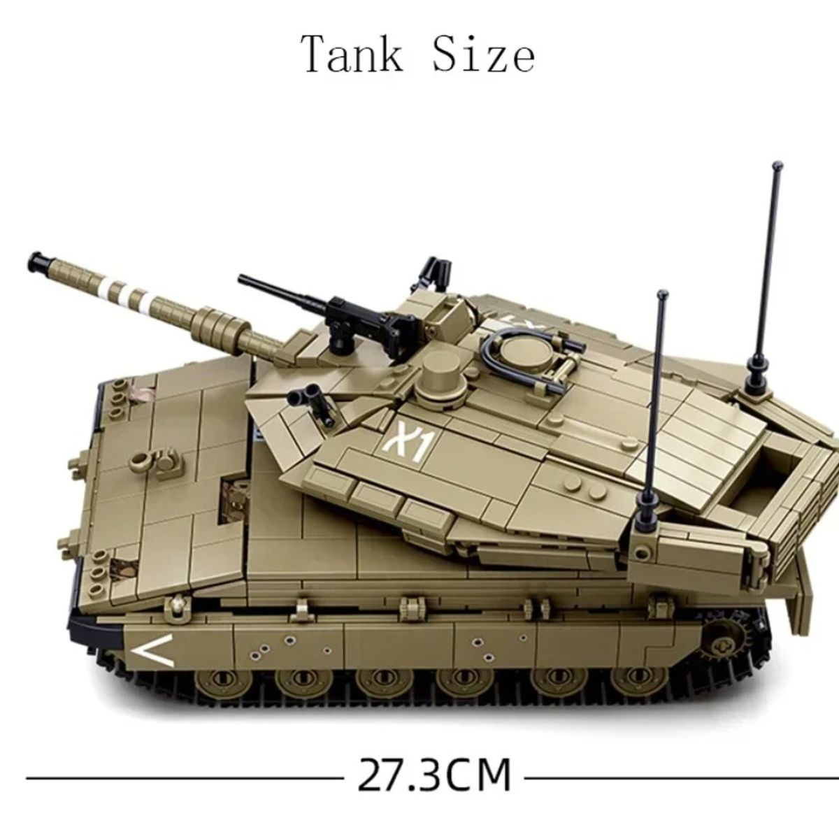 SLUBAN - Tanque Armable IDF Merkava a Control Remoto compatible Lego
