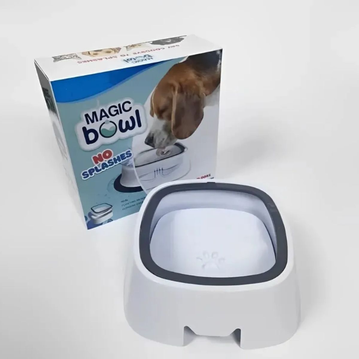 GENERICO - Tazon Bebedero De Agua Antiderrame Para Mascotas Perro Gato Color Blanco