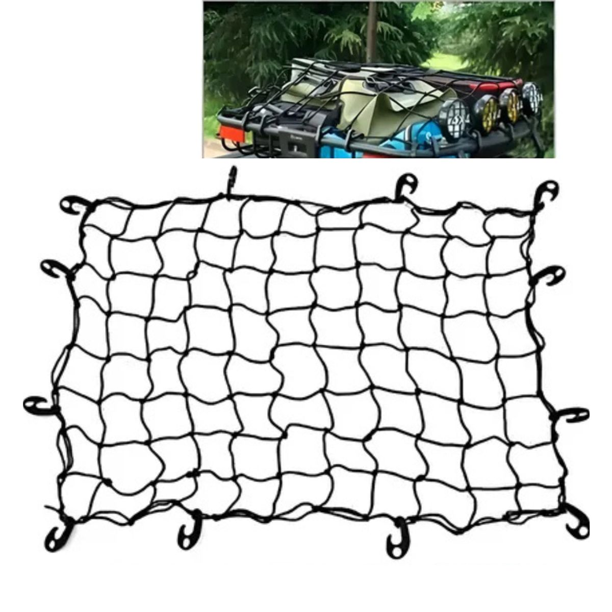 GENERICO - Malla Organizadora Elástica Para Maletero Autos 130x130cm