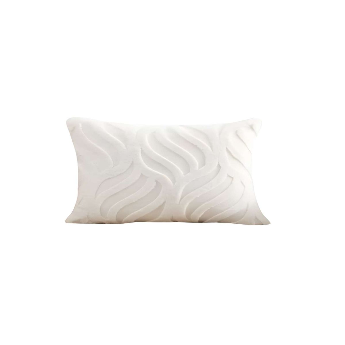 GENERICO - JUEGO DE 2 FUNDAS PELUDAS HOJA 45X45 BLANCO…