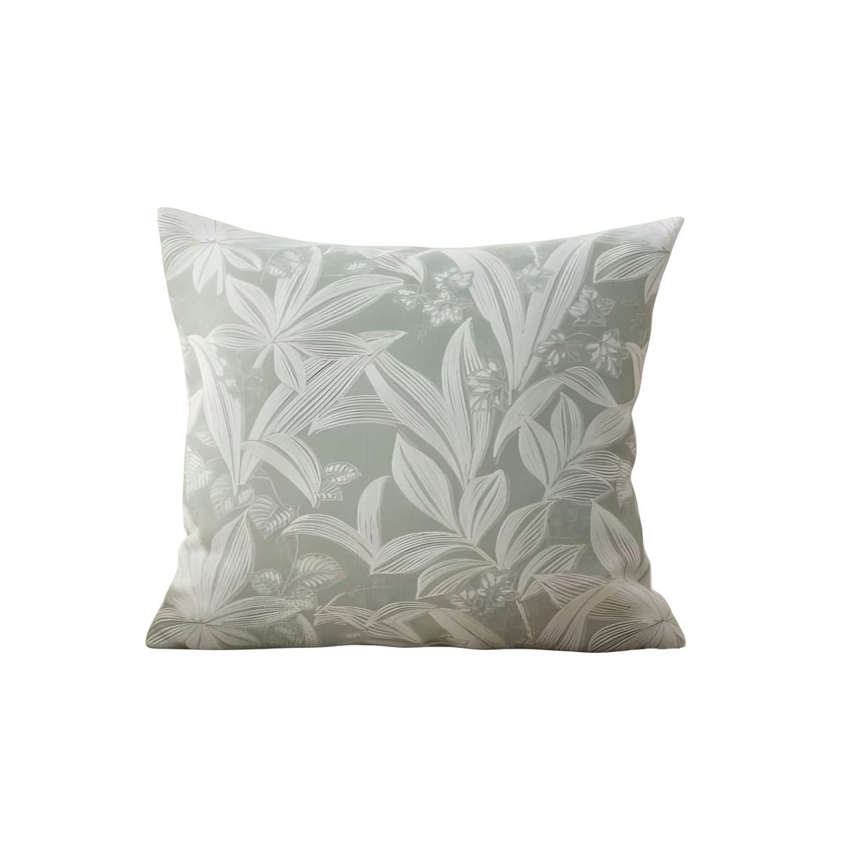 GENERICO - JUEGO DE 2 FUNDAS PELUDAS DE HOJAS 45X45 VERDE…