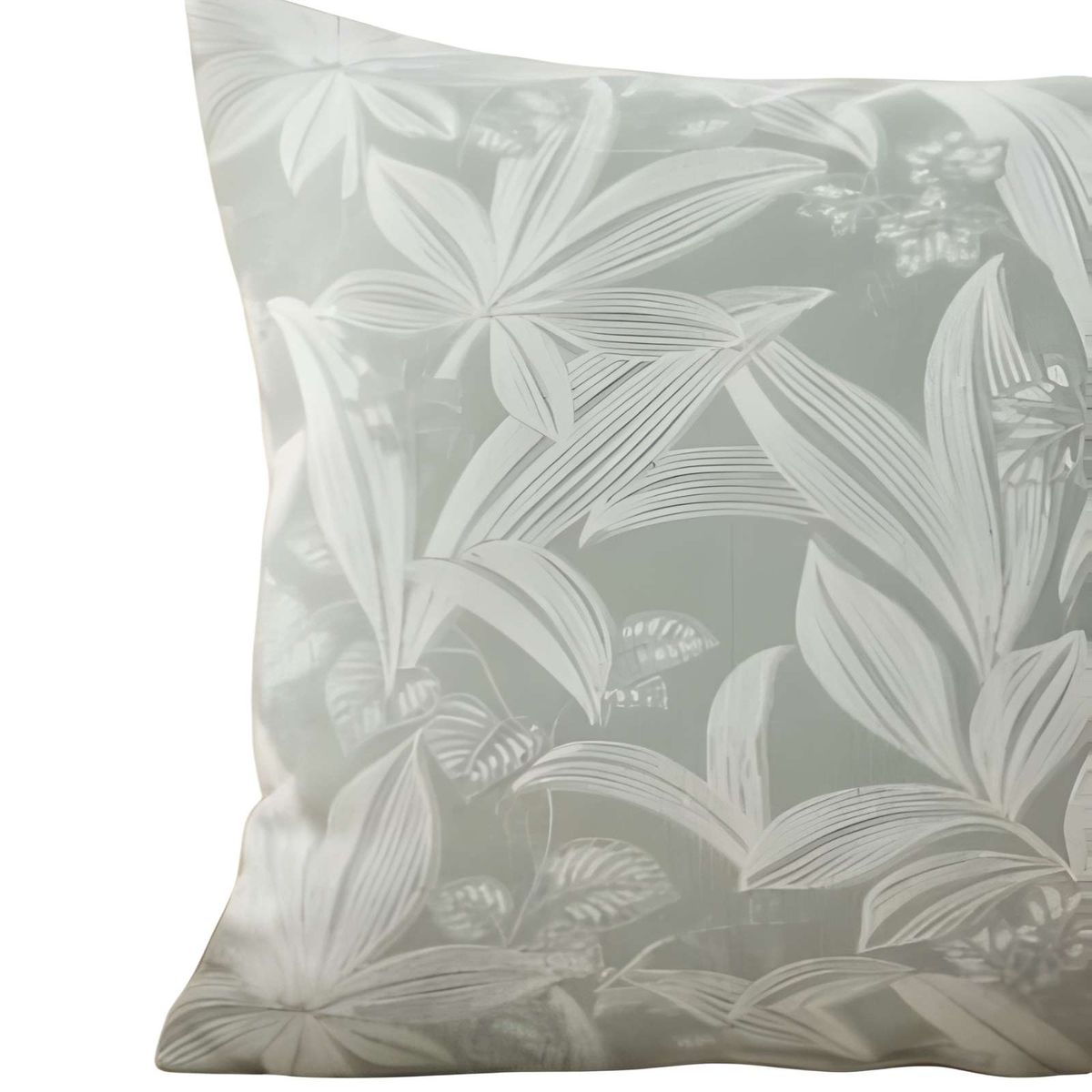 GENERICO - JUEGO DE 2 FUNDAS PELUDAS DE HOJAS 45X45 VERDE…