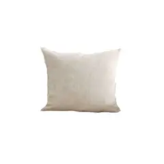 GENERICO - JUEGO DE 4 FUNDAS PELUDAS DE HOJAS 45X45 BLANCO