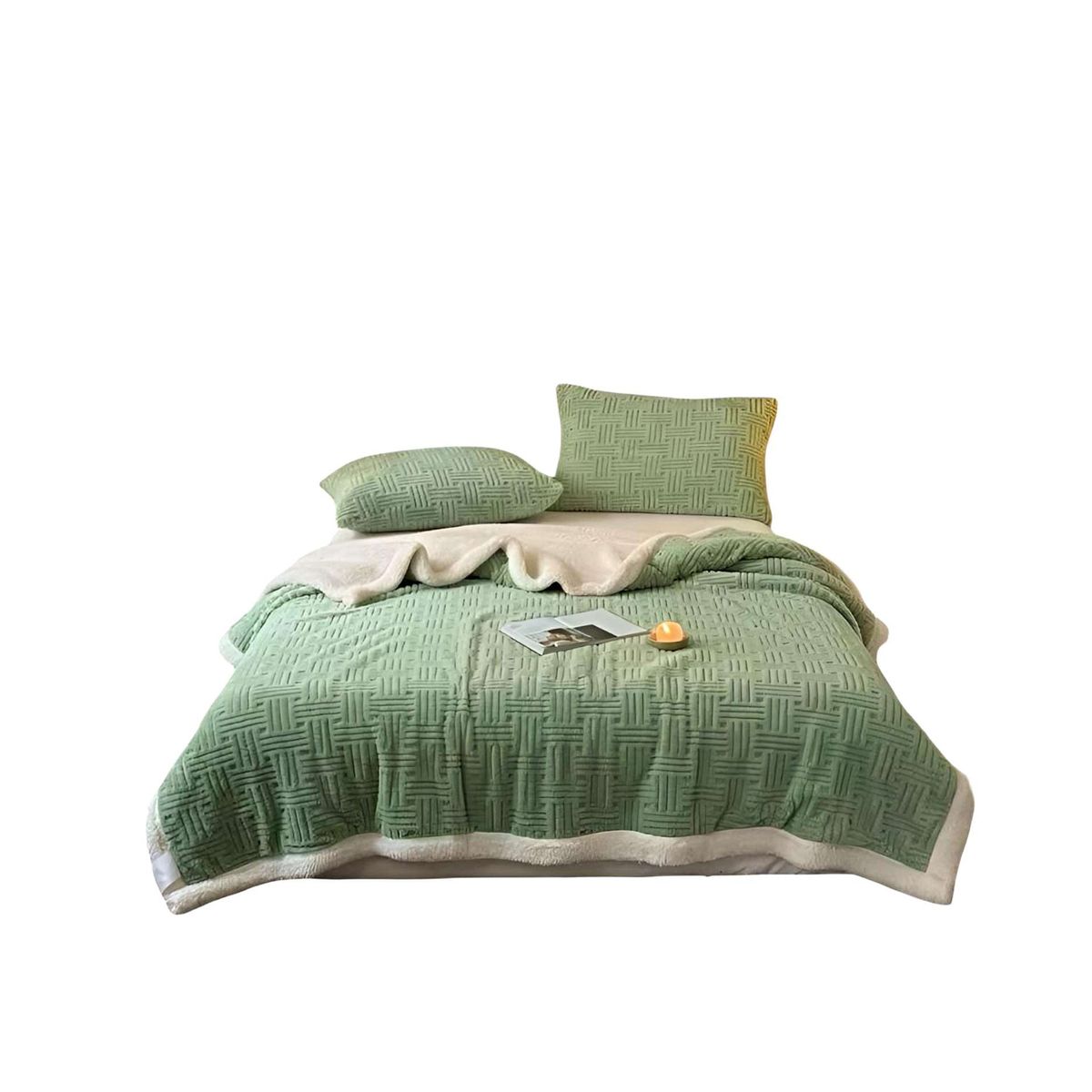 GENERICO - FRAZADA MANTA CON CHIPORRO 200X230 VERDE