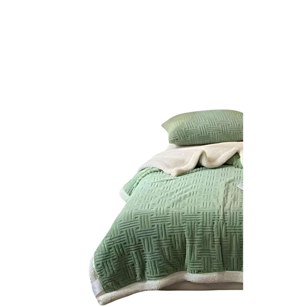 GENERICO - FRAZADA MANTA CON CHIPORRO 200X230 VERDE