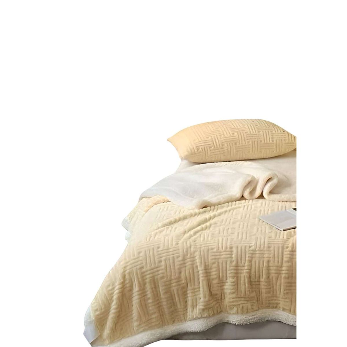 GENERICO - FRAZADA MANTA CON CHIPORRO 200X230 AMARILLO