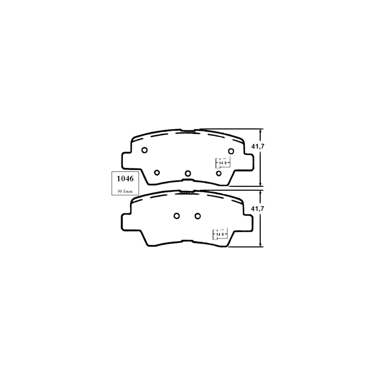 BESTE - Pastillas de freno traseras Hyundai Accent PP1046