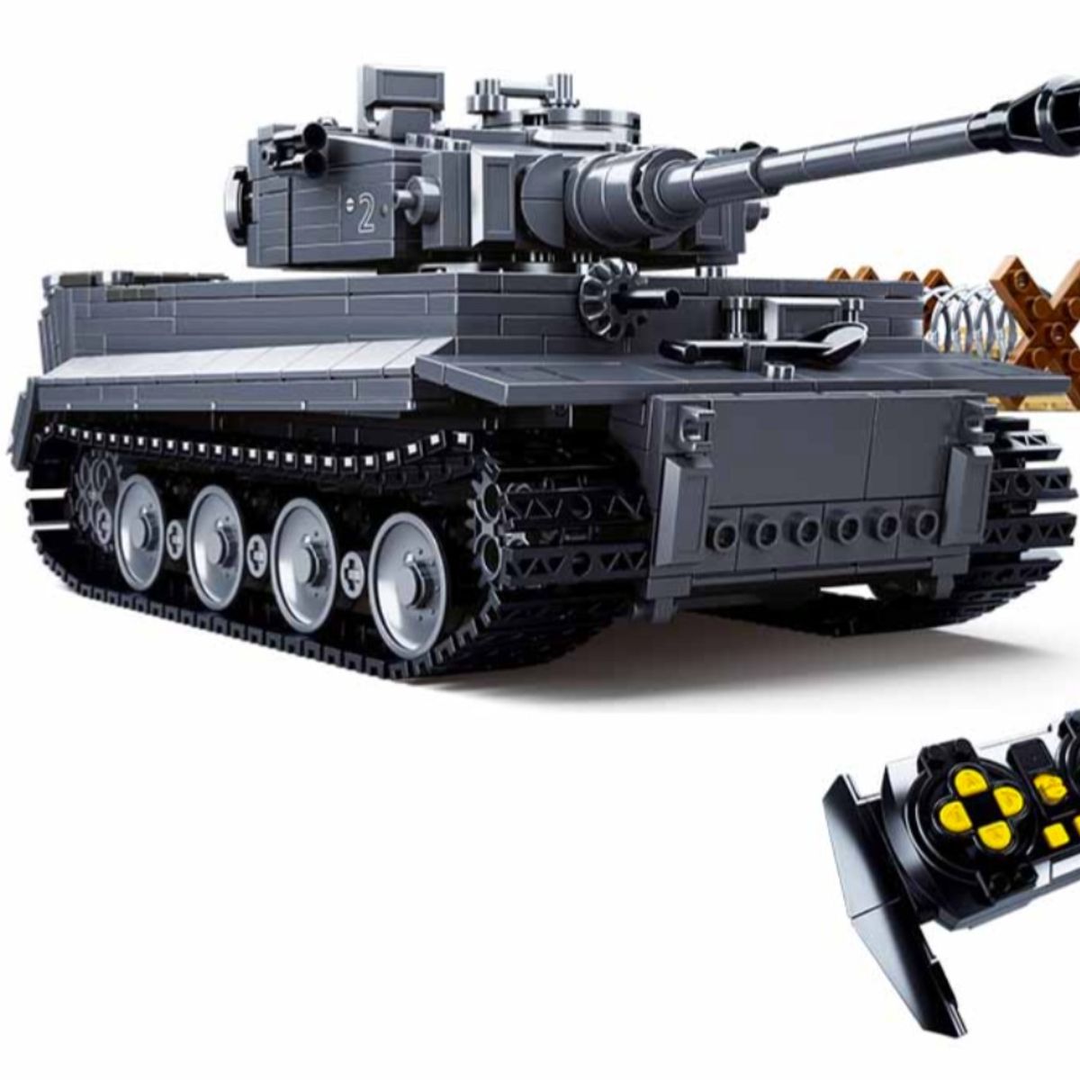 SLUBAN - Tanque Panzer VI Tigre1 a Control Remoto compatible Lego