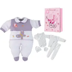 ENCANTO - Set Ajuar Bebe Niña con Enterito Algodón 0 a 3 Meses Regalo