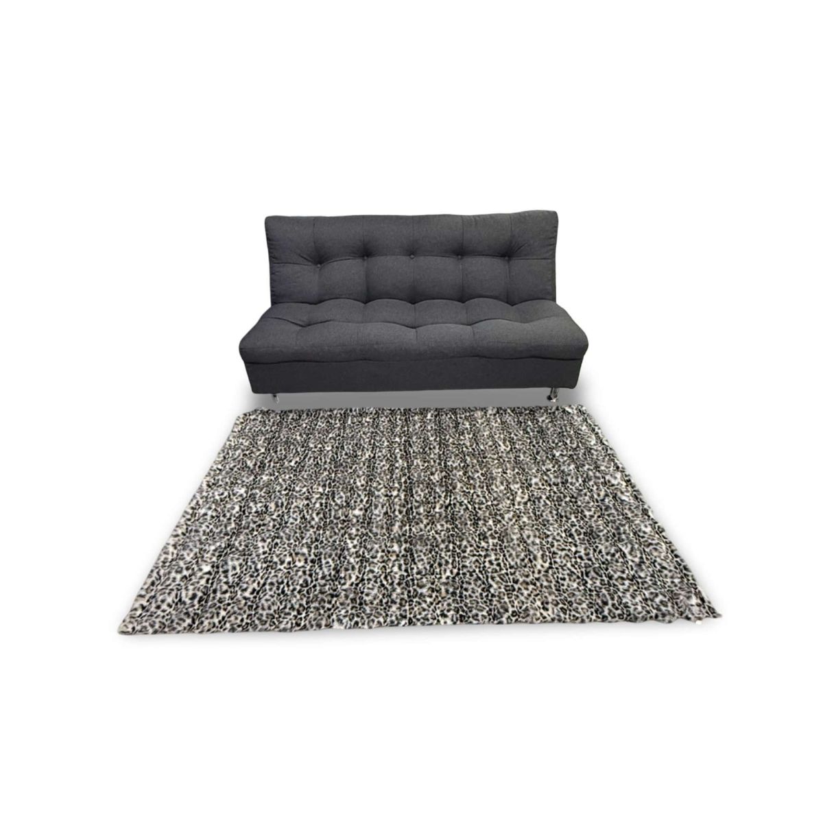 GENERICO - ALFOMBRA SUAVE IMITACIÓN PIEL DE CONEJO ANIMAL PRINT OSCURO