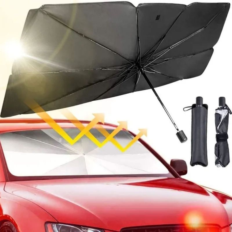 GENERICO - PARASOL TIPO PARAGUAS  PARA  AUTOS CON FILTRO UV