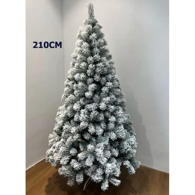 GENERICO - Arbol de Navidad Pascua Pino Verde Nevado Artificial 210cm