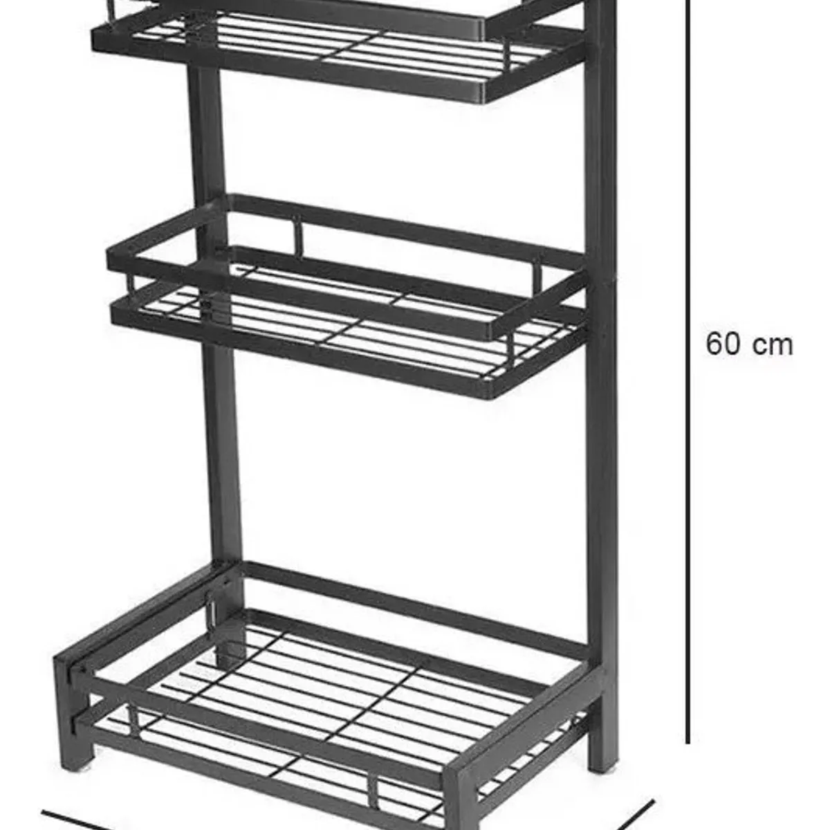 GENERICO - Organizador Cocina Rack 3 Niveles Multifuncional Color Negro