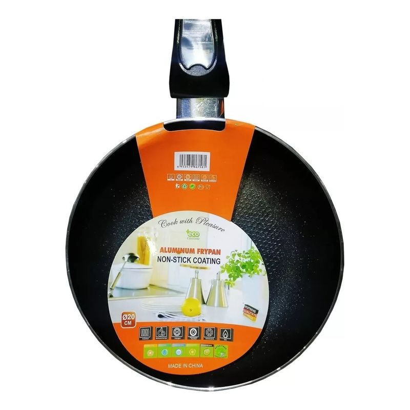 GENERICO - Sartén 20 Cm Antiadherente Teflon Color Marrón oscuro
