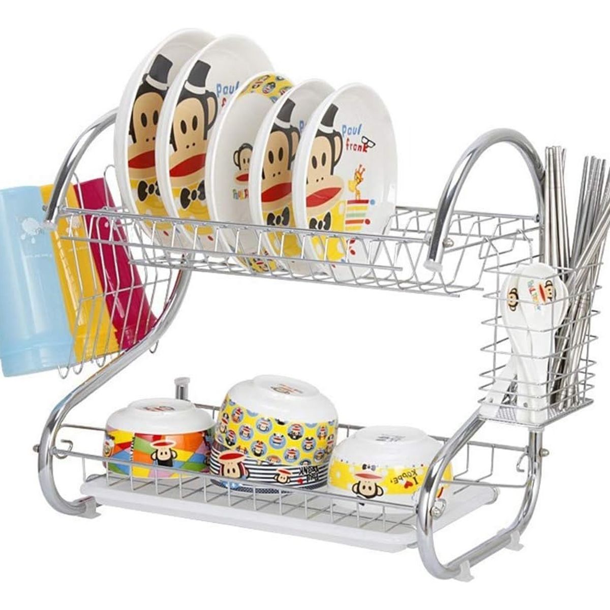 GENERICO - Escurridor Trastes Platos Fregadero Acero Inoxidable