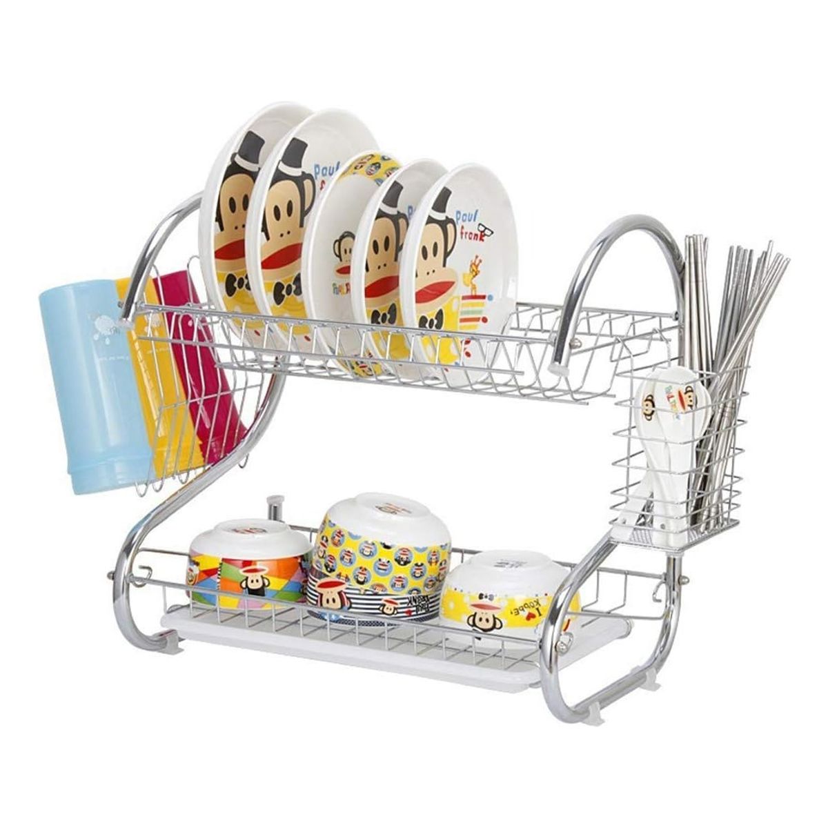 GENERICO - Escurridor Trastes Platos Fregadero Acero Inoxidable