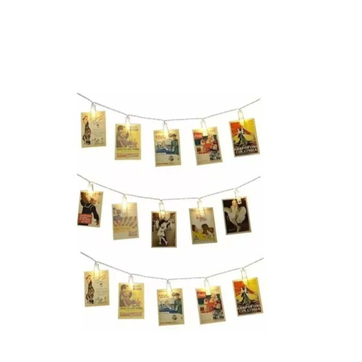 GENERICO - Guirnalda De Luces Para 10 Fotos Pilas Regalo Ganchitos Decoracion sku: TN