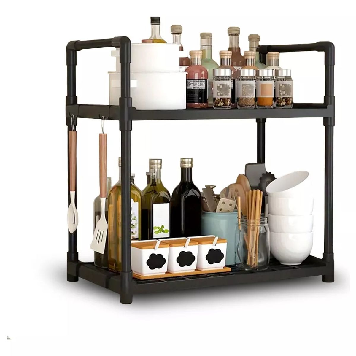 NO LOGO - Estante Organizador Multifuncional De 2 Niveles 49x48x26cm