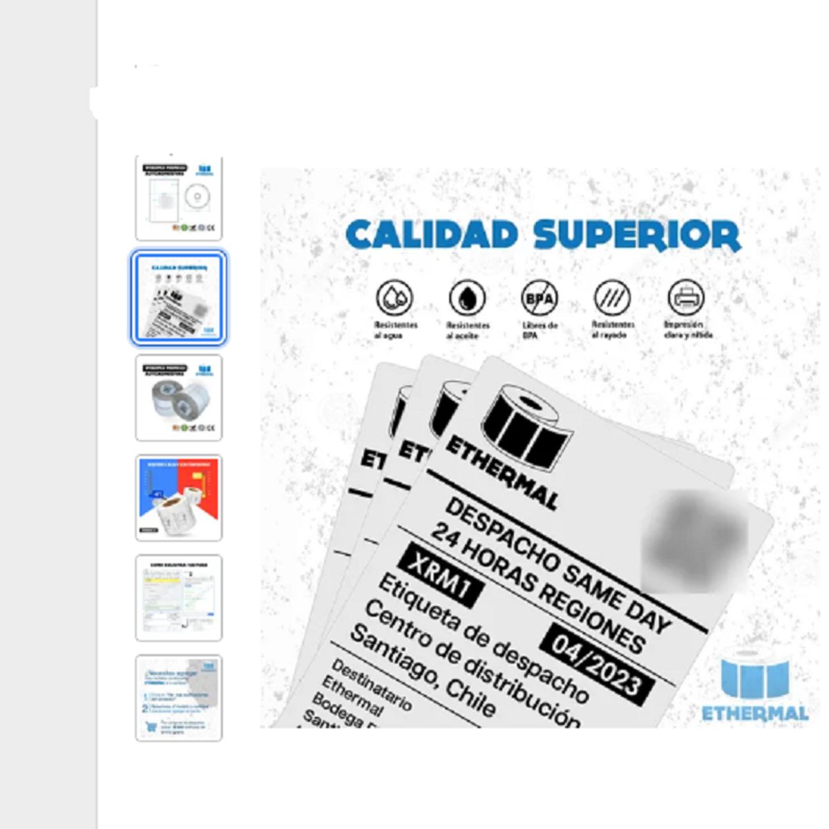 GENERICO - Rollo Etiquetas Termica Autoadhesivas 100 x 150 Mm 500 Uds