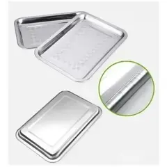 GENERICO - Pack 3 Bandeja Rectangular 32x22 Cm Plateado