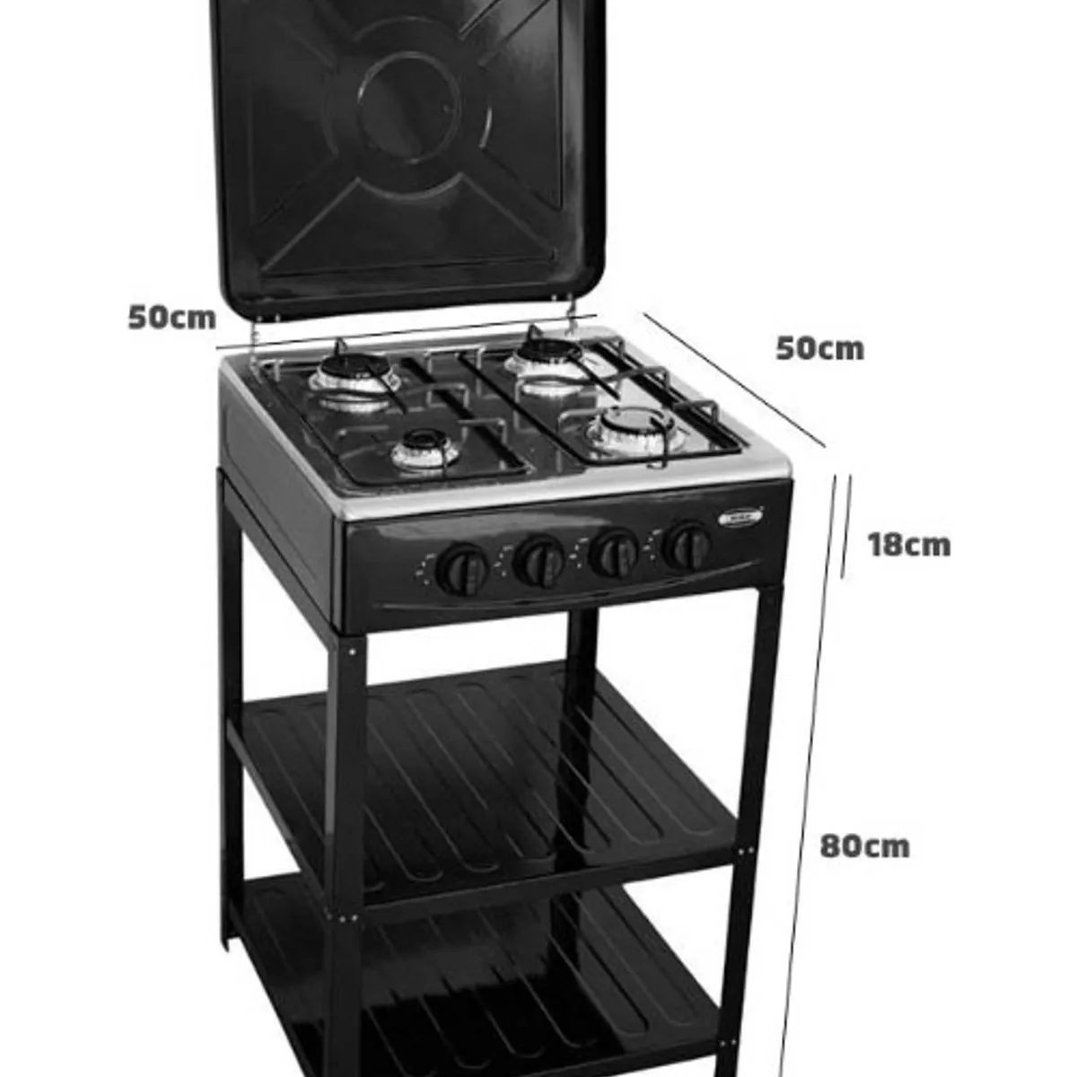 GENERICO - Cocina A Gas Encimera 4 Platos 4 Quemadores Con Patas