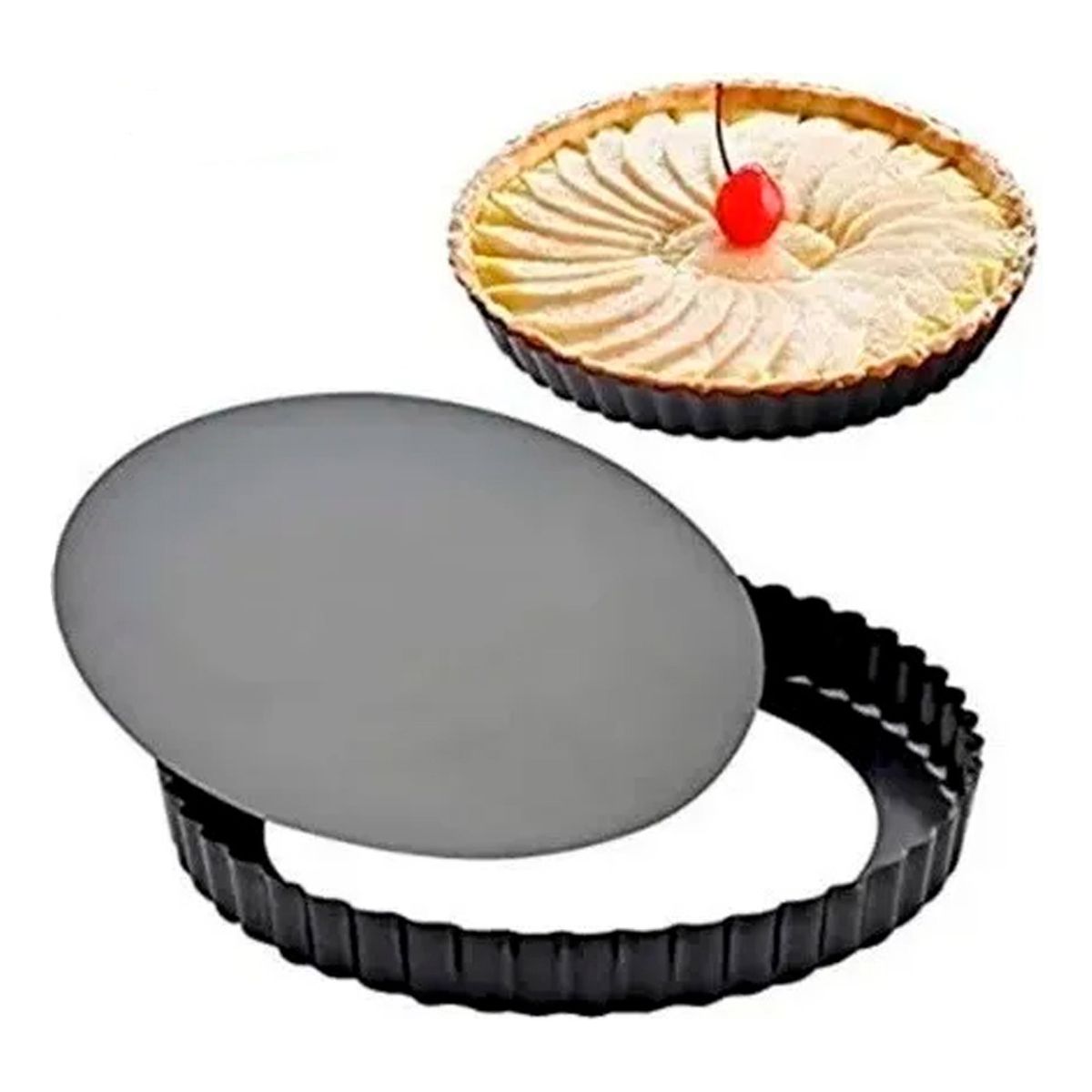 GENERICO - Molde Acero Desmontable 26cms Diámetro Pie Repostería