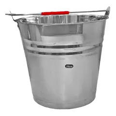 GENERICO - Tina Para Bebidas Cubo Metálica Hielo 24cm