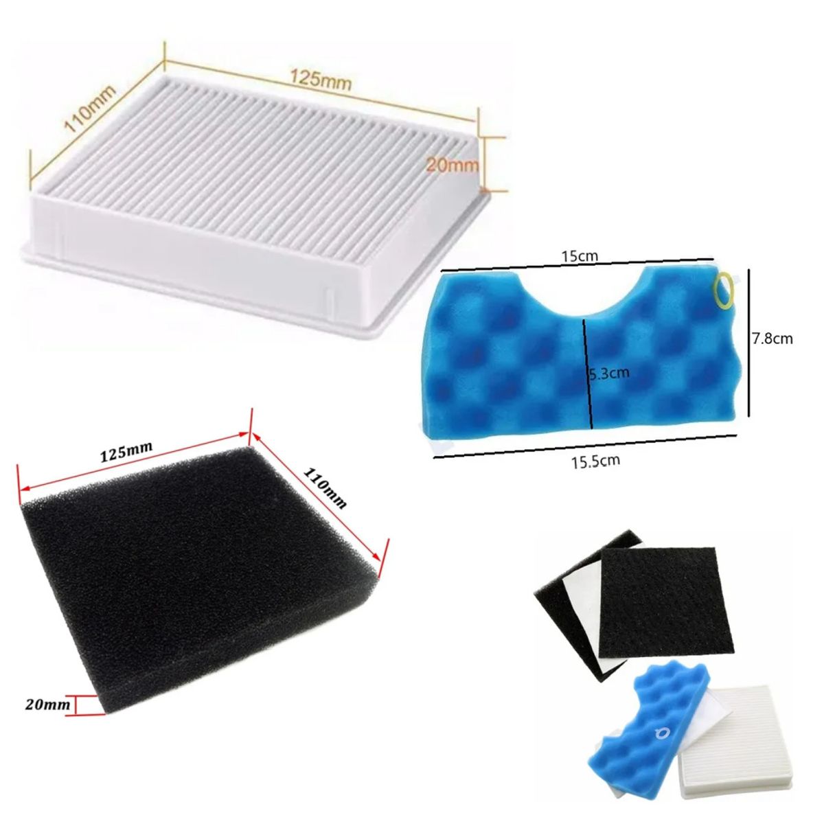 KUANGYE - Filtro Hepa Reutilizable Para Samsung Aspiradora