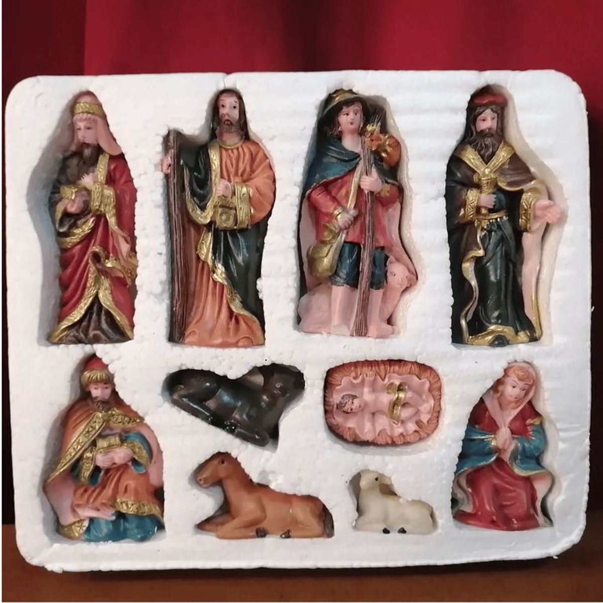GENERICO - Pesebre Figuras De Resina 10 Figuras Navidad
