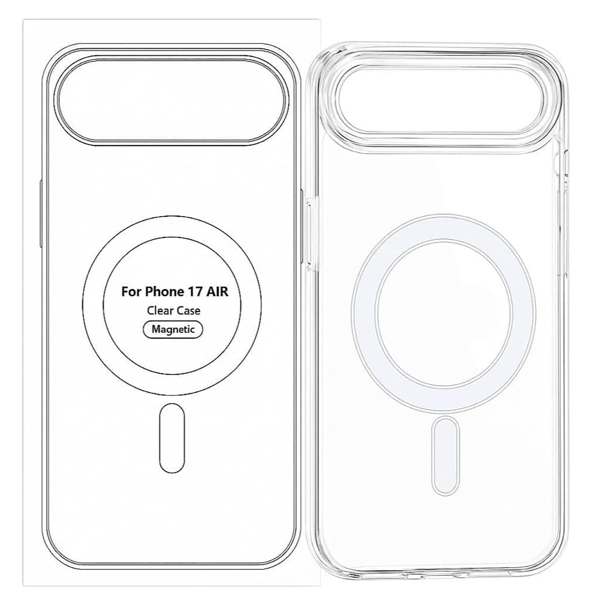 GENERICO - Carcasa Transparente Con Magsafe Para iPhone 17 Air