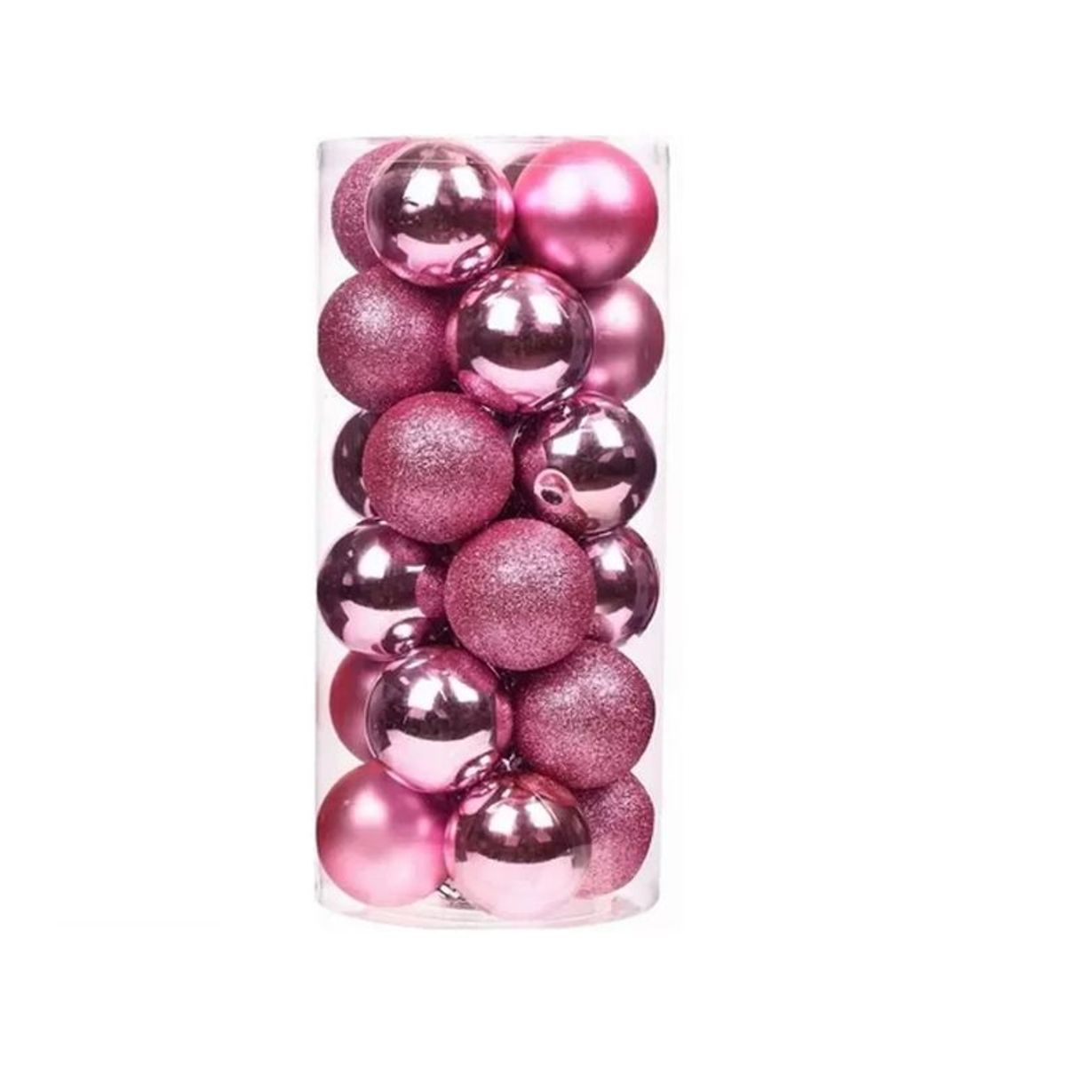 GENERICO - 20 Esferas De Navidad Adornos Colgantes Rosada