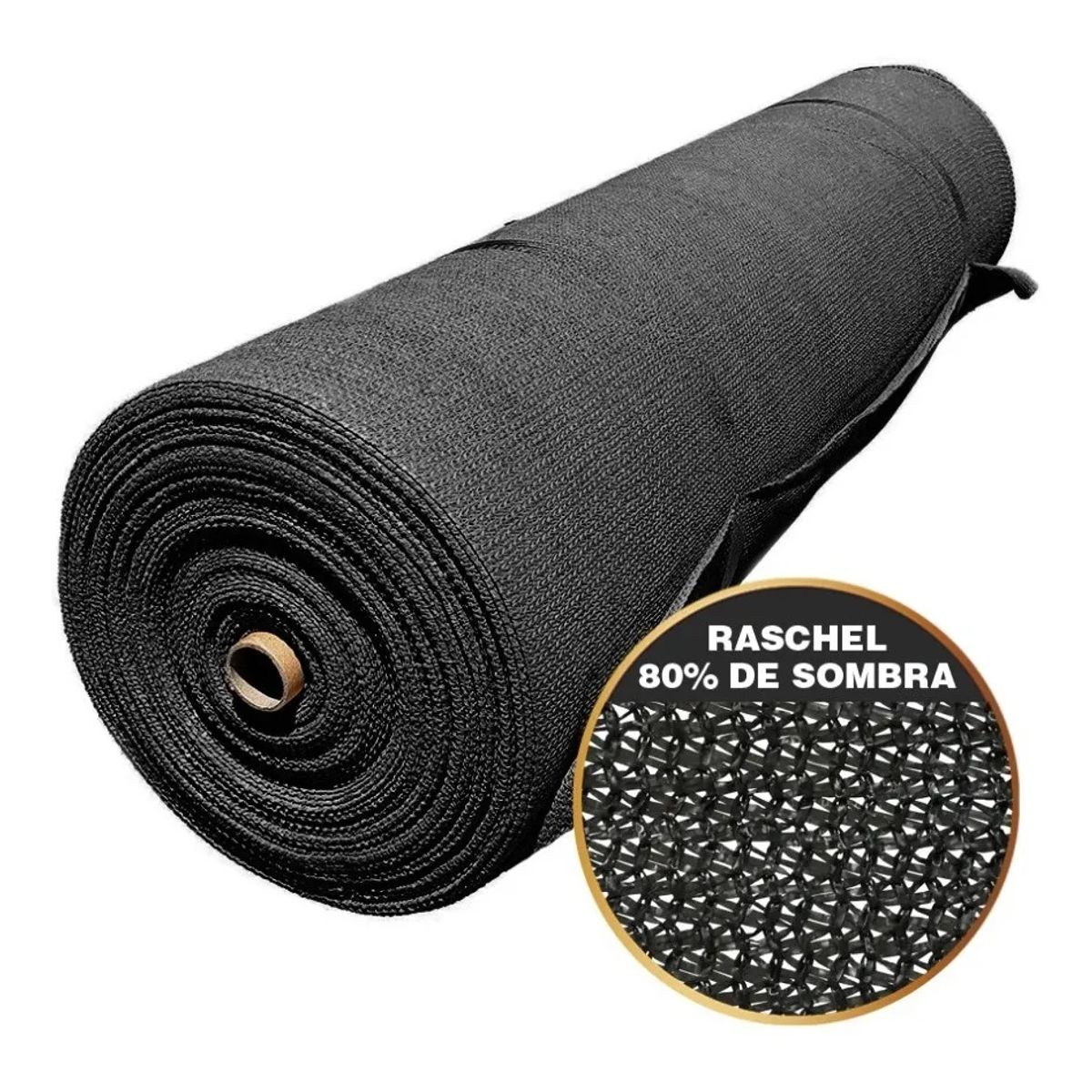 KUANGYE - Malla Sombra 80% Raschel Negro 4.2 Mts X 10 Mts