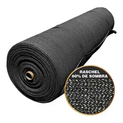KUANGYE - Malla Sombra 80% Raschel Negro 2.1 Mts X 10 Mts