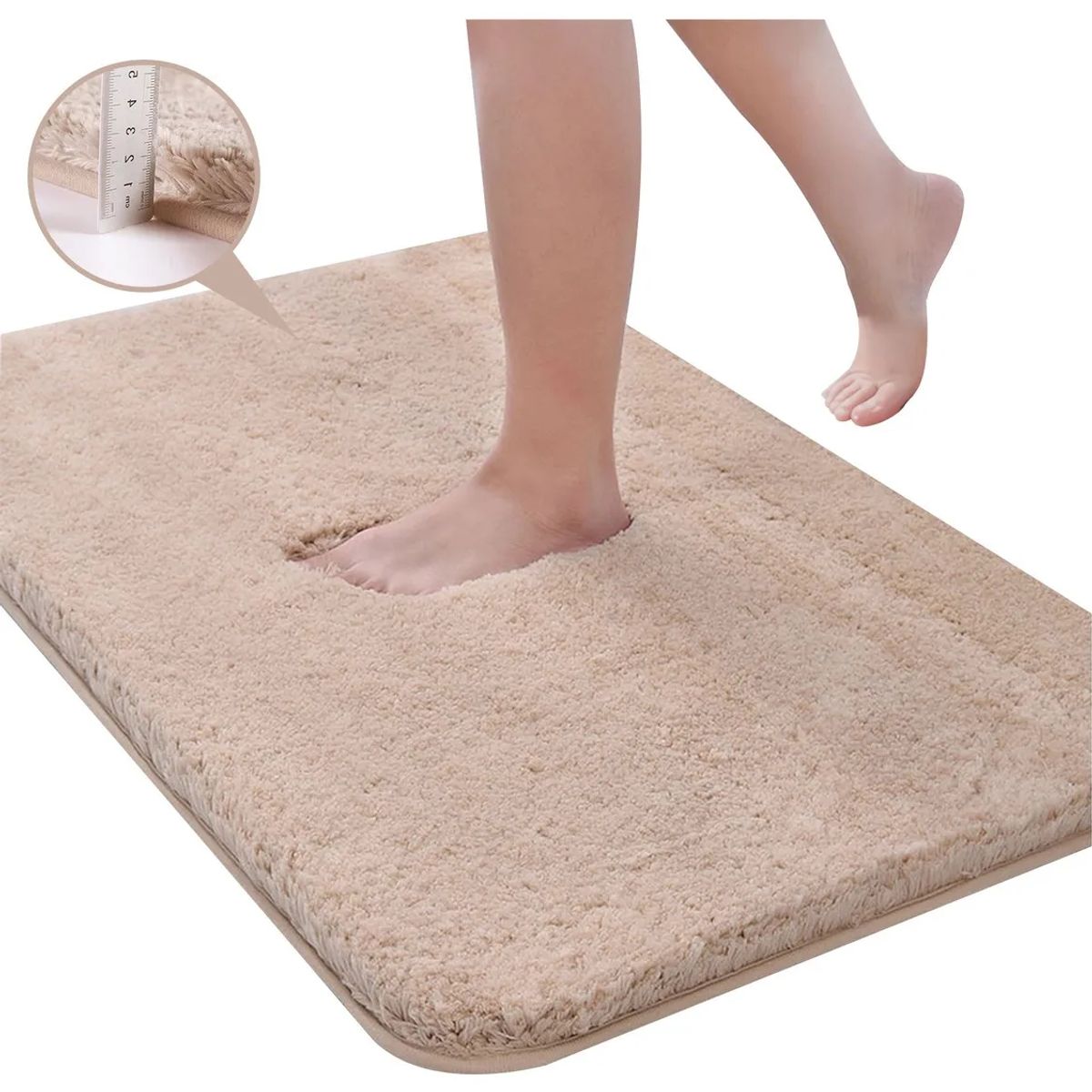 ATURE - Alfombra Baño Microfibra 40 X 60 Cm Bajada Ducha Absorbente