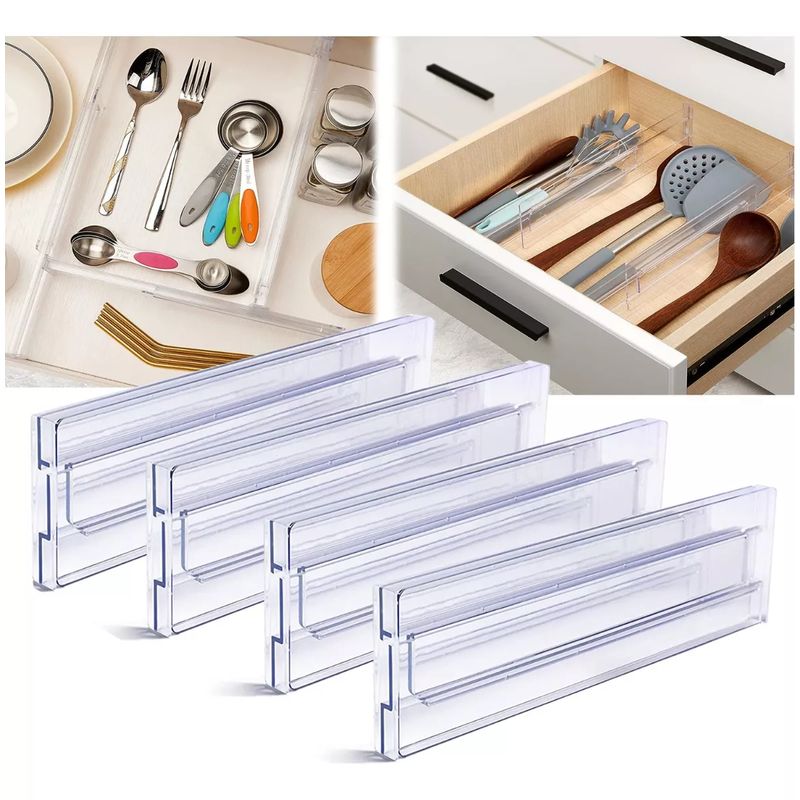 ATURE - 4u Organizador Ajustable Divisor De Cajón 28-52 Cm