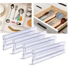 ATURE - 4u Organizador Ajustable Divisor De Cajón 28-52 Cm