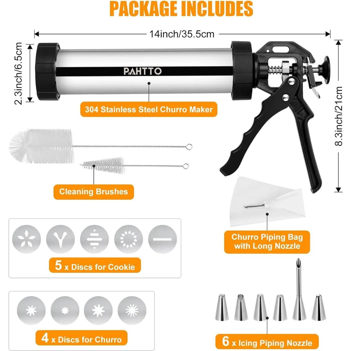 KUANGYE - Churrera Industrial, Maquina De Churros, 6 Boquillas