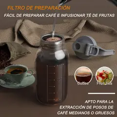 WELDMON - Cafetera y tetera profesional de cristal Cold Brew 2000ML