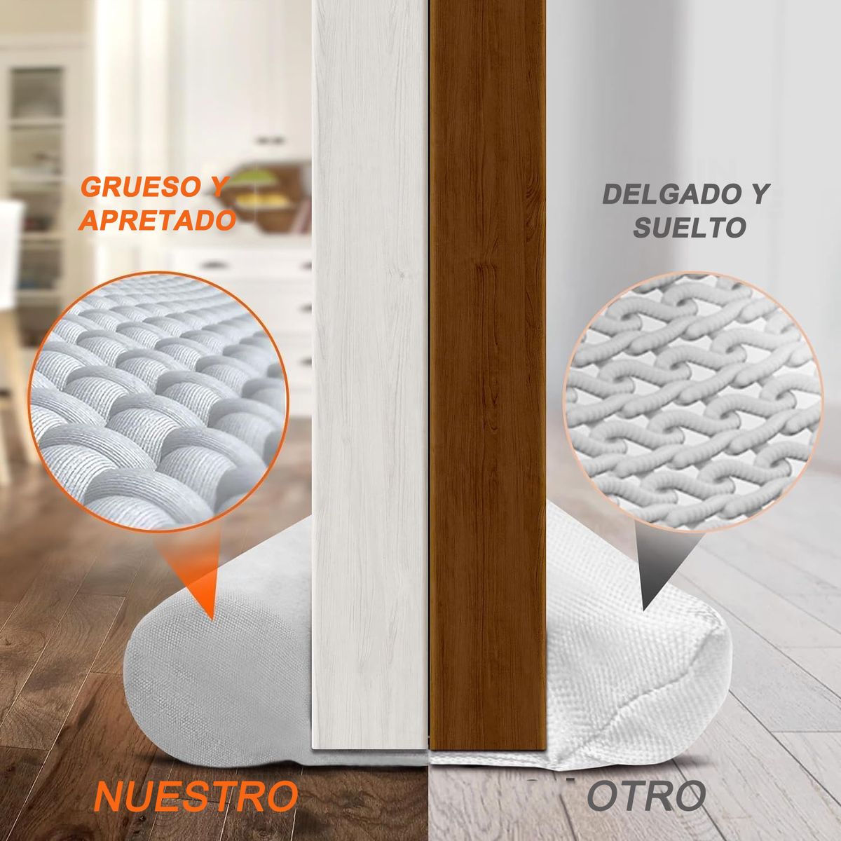 Doble burlete Sellador rollo aislante 90cm insectos y viento, marca WELDMON - Foto 2